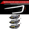 Spec-D Tuning Headlight 2015-2021 Subaru Impreza WRX STI LED Bar Sequential Turn Signal (Glossy Black Housing/Clear Lens)