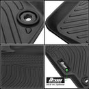 IKON Floor Mat Compatible with 2023-2024 Honda Accord 4 DOOR SEDAN Floor Mats, 3D Molded Custom Pad Black TPE Thermo Plastic Elastomer All Weather Liner Protector 3PC Set
