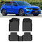 IKON Floor Mat Compatible with 2022-2024 Honda Civic & 2023-2024 Acura Integra Floor Mats, 3D Molded 1st 2nd Row Front Rear Protection 3PC Pad Black TPE Thermo Plastic Elastomer All Weather Liner Protector