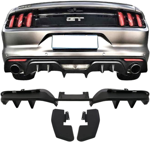 Rear Diffuser Fits 2015-2017 Ford Mustang PREMIUM PACKAGE ONLY - NOT FIT GT350