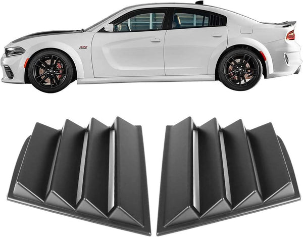 Window Louver 2011-2020 Dodge Charger V1 PP Window Louvers Scoop Side Window Louvers Matte Black/ Glossy Balck