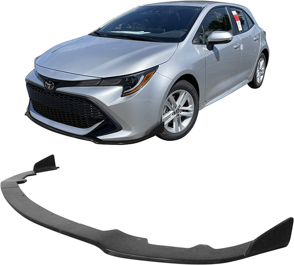 Front Lip 2019-2022 Toyota Corolla Hatchback all Model ( Not fit for sedan bumper) Front Lip TS Style, Unpainted Black3 pieces a set