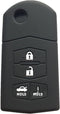 Mazda Remote Key Case Holder 4 Button Silicone Rubber Cover Key Protector for Mazda 3 5 6 CX-7 CX-9 RX-8 MX-5 Miata