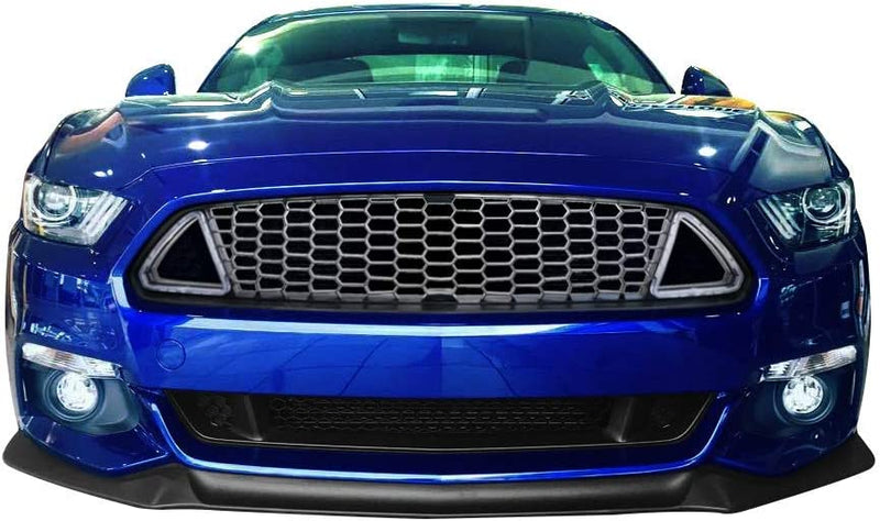Front Grille fits 2015-2017 Ford Mustang Front Bumper Grill Hood Mesh with LED Lights