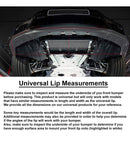 Universal 3-PC Front Bumper Lip (Glossy Black) Not adjustable one , width 68.9" ( not fit front bumper width more than 68.9")