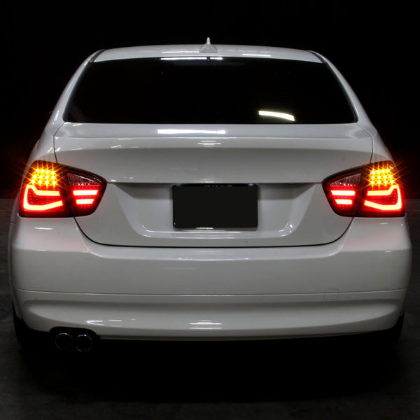 SPEC-D 2006-2008 BMW E90 3 SERIES LED TAIL LIGHTS-BLACK