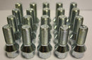 Bolt 12x1.25 Acorn Lug Bolt Chrome Heat Treated Conical Seat (12mmx1.25 Thread Size) 17mm Hex (20 Pieces) (28mm Shank)