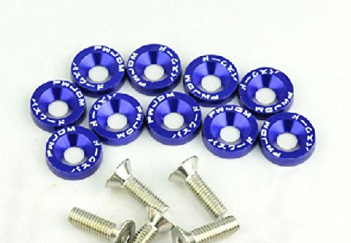 Password JDM Aluminum Alloy Fender Bumper Engine Dress Up Washers Kit with Bolts