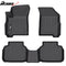 Floor Mat Compatible with 2011-2020 Dodge Journey 3D  Molded Custom Pad Black TPE Thermo Plastic Elastomer All Weather Liner Protector 1st and 2nd Front Rear Protection 3PC Set