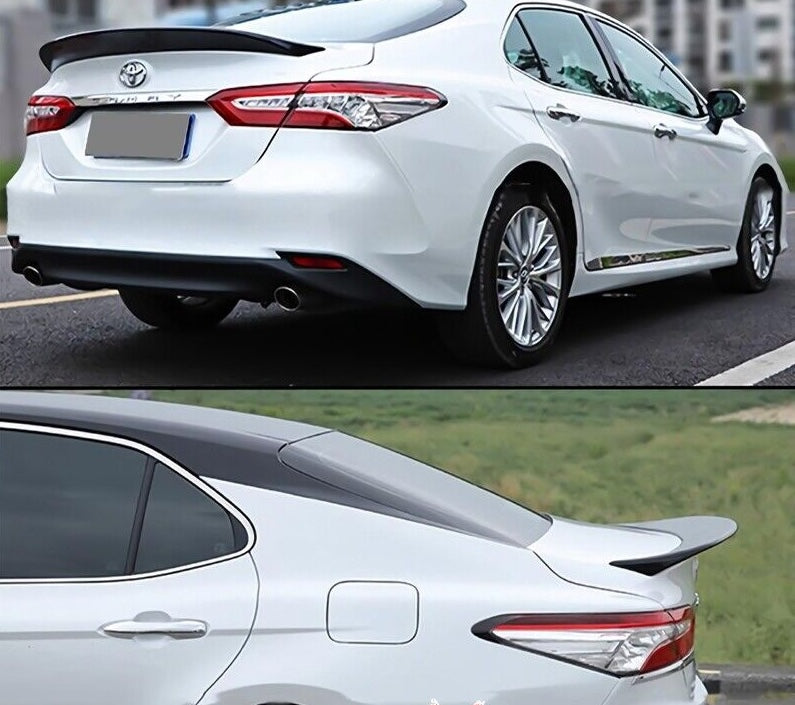 Trunk Spoiler 2018-2024 Toyota Camry SM Style Flush Mount spoiler Wing Glossy Black - Auto Sports Accessories & Performance