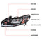 Headlight Housing Kit Euro Style w/ LED Strip Black 2006-2011 Honda Civic Sedan 4dr