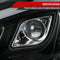 Headlight Housing Kit 2007-2011 Honda CRV LED Bar Projector Headlights (Matte Black Housing/Clear Lens)
