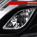 Headlight Housing Kit 2007-2011 Honda CRV LED Bar Projector Headlights (Matte Black Housing/Clear Lens)