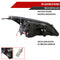 Headlight Housing Kit 2007-2011 Honda CRV LED Bar Projector Headlights (Matte Black Housing/Clear Lens)