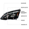 Headlight Housing Kit 2007-2011 Honda CRV LED Bar Projector Headlights (Matte Black Housing/Clear Lens)