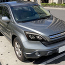 Headlight Housing Kit 2007-2011 Honda CRV LED Bar Projector Headlights (Matte Black Housing/Clear Lens)