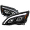 Headlight Housing Kit 2007-2011 Honda CRV LED Bar Projector Headlights (Matte Black Housing/Clear Lens)