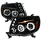 Headlight 2005-2011 Toyota Tacoma Dual Halo Projector Headlights (Jet Black Housing/Clear Lens)