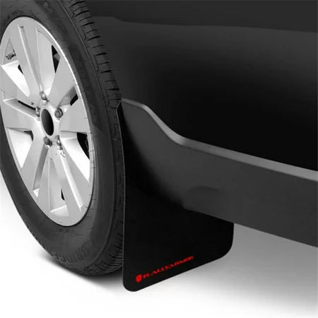 Rally Armor Universal Basic Black Mud Flap with Red Logo (Universal Fitment (no Hardware)), 4 pieces/ Pack