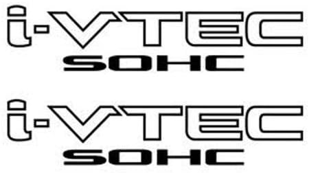 EPP® Custom Vinyl Sticker Die Cut I-VTEC SOHC 9" (2-Pack) Vinyl Decal I-VTEC Sticker fits Honda Civic Si Type R RSX - Auto Sports Accessories & Performance