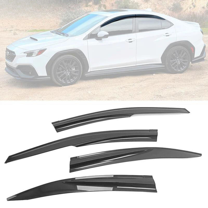 Window Visor 2022-2024 Subaru WRX 5th Mugen Style Window Visor Rain Wind Deflector - Auto Sports Accessories & Performance