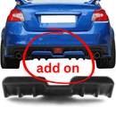 Diffuser 2015-2021 Subaru WRX STI Matte Black Rear Bumper Diffuser PP - Auto Sports Accessories & Performance