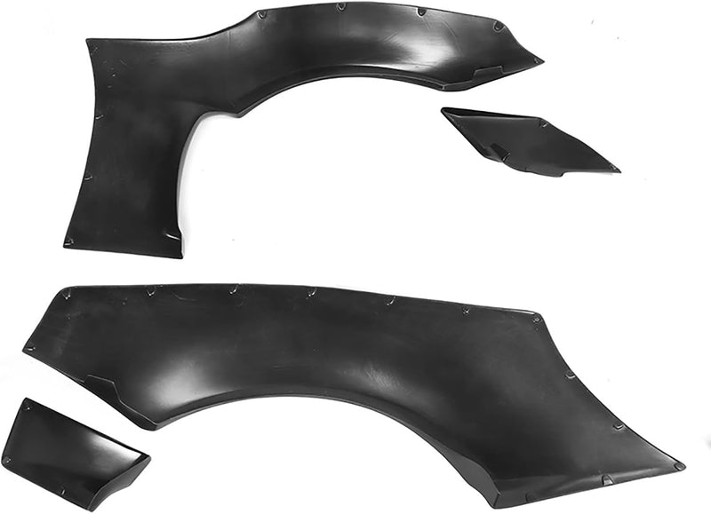 Fender Flares Wide Body Compatible With 2013-2016 Scion FR-S/2013-2020 Subaru BRZ/2017-2020 Toyota 86, GR Style Black ABS Plastic Front Rear Right Left Wheel Cover Protector Vent Trim