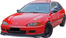 Front Lip Compatible With 1992-1995 Honda Civic EG Hatchback & Coupe 2-Door (Not fit sedan) 1PC Front Bumper Lip Mugen Style PU Unpainted Matte Black - Auto Sports Accessories & Performance