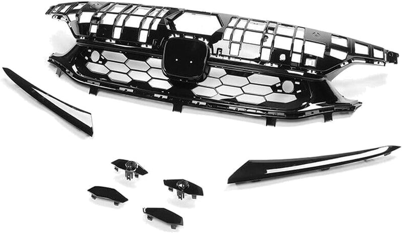 Front Grille 2022-2025 Honda Civic SI Style Upper Grille Gloss Black ABS