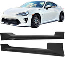 Side Skirt 2017-2020 Toyota 86 Black Side Skirts Rocker Panel PP Unpainted Matte Black TRD Style - Auto Sports Accessories & Performance