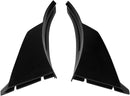 Universal Front Bumper Lip Splitters Winglets Canards PU Ikon Style Winglets Compatible with Universal Vehicles, Black PU Front Lip Finisher Under Chin Spoiler Add On