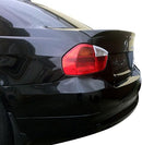 Spoiler Fits 2006-2011 BMW 3 Series E90 M-Tech Style Glossy Black/ Unpainted Matt Black Rear Tail Lip Deck Boot Wing