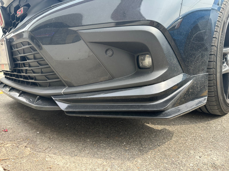 Front lip 2022-2025 Honda Civic Sedan Hatchback Front Bumper Lip Unpainted matte black PP