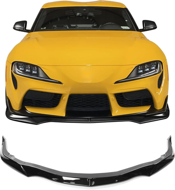 Front Lip 2020-2025 Toyota GR Supra A90 IK Style Front Bumper Lip Glossy Black
