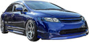 Front Lip 2006-2008 Honda Civic Sedan 4 Door JDM Mugen Style Front Bumper Lip PU - Auto Sports Accessories & Performance