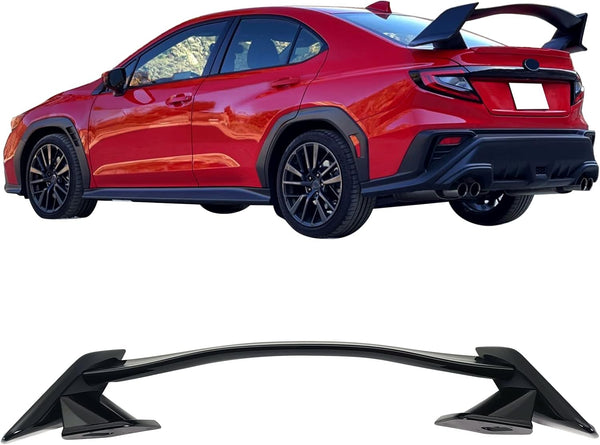 Subaru Spoiler Type R Style spoiler Wing (ABS) Fits 2022-2025 Subaru WRX Painted# Painted #D4S Crystal Black Silica Pearl