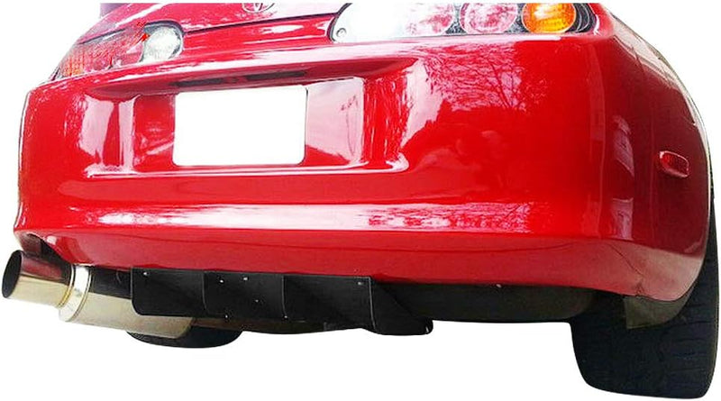 Diffuser Universal Unpainted 22"x20" Rear Bumper Lip Diffuser Assembly Cover ABS