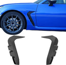 Front Fender Side Vent Compatible With 2022-2024 Subaru BRZ & Toyota GR86, STI Style Matte Black ABS Plastic Front Fender Side Garnish Trim Decorative Molding Cover 2PCS