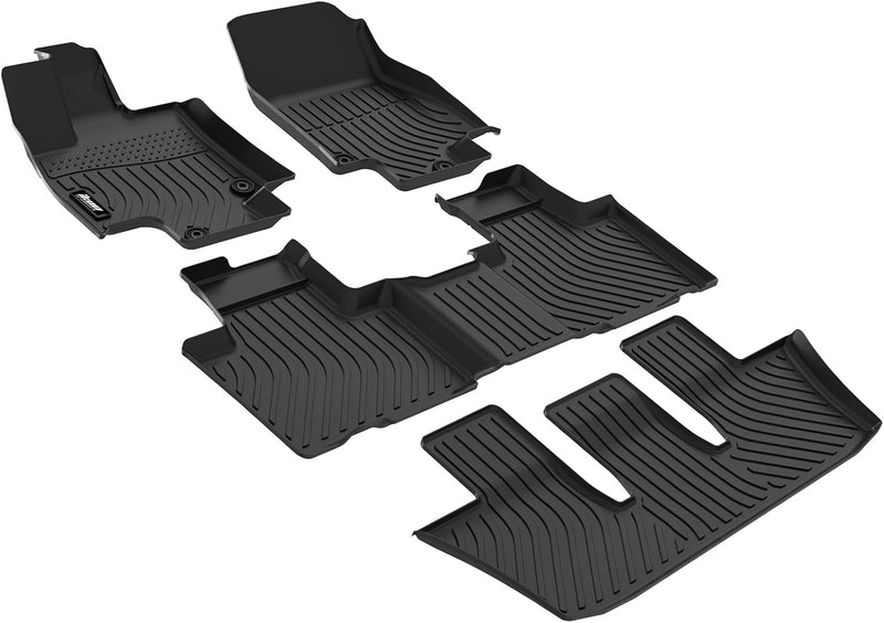 IKON Floor Mat Compatible with 2024-2025 Toyota Grand Highlander 7 Seat & 2024 Lexus TX 350 Floor Mats 3D Custom Carpets Protection 4PC All Weather Liner Protector - Auto Sports Accessories & Performance