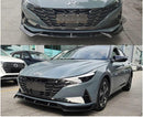 Front Lip 2021-2024 Hyundai Elantra Sedan 4 door Front Bumper Lip 3 pieces style