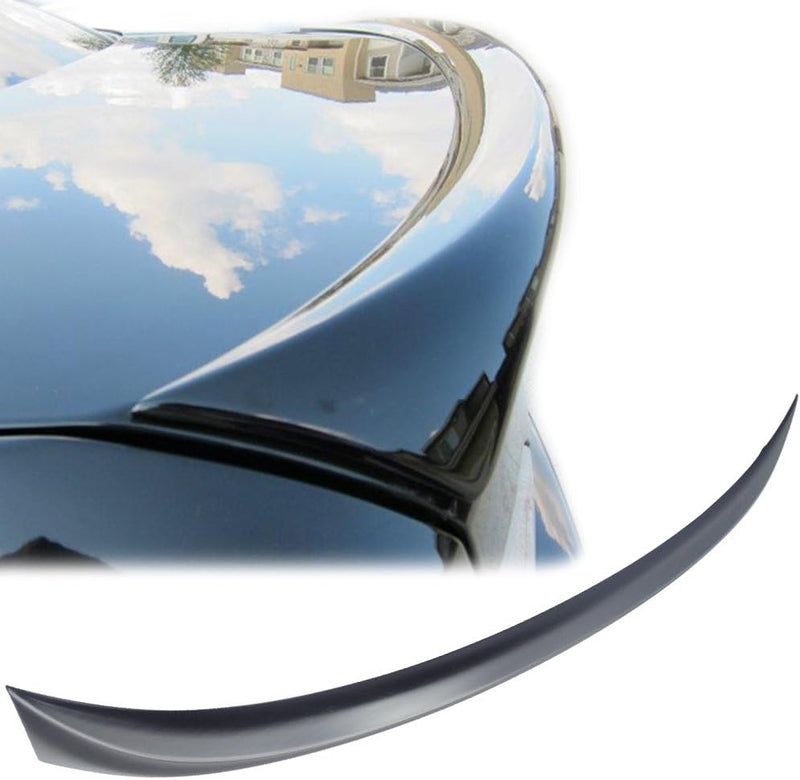 Spoiler Fits 2006-2011 BMW 3 Series E90 M-Tech Style Glossy Black/ Unpainted Matt Black Rear Tail Lip Deck Boot Wing