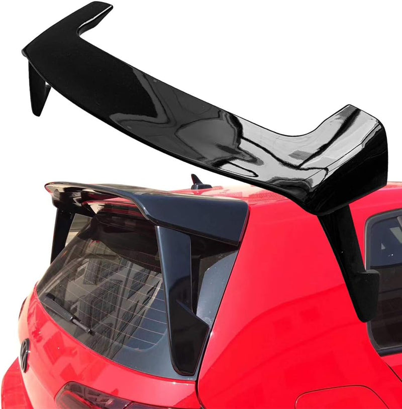 Rear Spoiler Compatible With 2015-2019 VW Golf GTI, MK7 Style ABS Gloss Black Rear Roof Wing Lip Spoiler Sporty Protector Add On