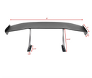 Universal spoiler Universal GT Spoiler 61" WIDTH Unpainted Matte Black bracket height 12.75"