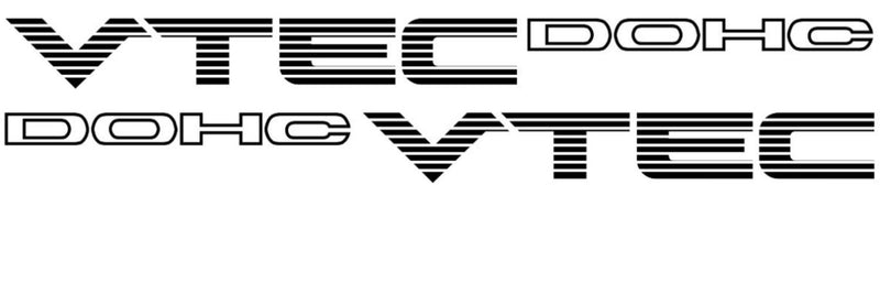 Custom Vinyl Sticker Die Cut DOHC Vtec Sticker (2 pcs/ set) 1992-2000 Honda Civic Si Die Cut Vinyl OEM 16” x 1.2"