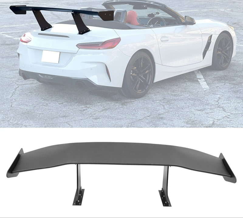 Universal spoiler Universal GT Spoiler 61" WIDTH Unpainted Matte Black bracket height 12.75"