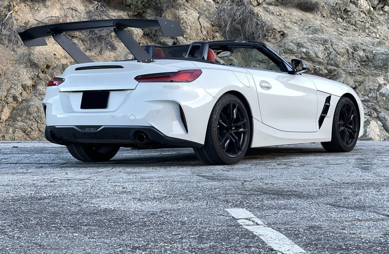 Universal spoiler Universal GT Spoiler 61" WIDTH Unpainted Matte Black bracket height 12.75"