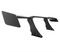 Universal spoiler Universal GT Spoiler 61" WIDTH Unpainted Matte Black bracket height 12.75"