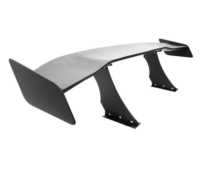 Universal spoiler Universal GT Spoiler 61" WIDTH Unpainted Matte Black bracket height 12.75"