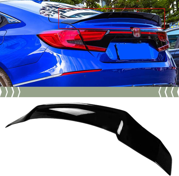 Spoiler 2018-2022 Honda Accord sedan Duckbille Style Rear Trunk Lip Spoiler Wing Glossy Black