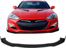 Front Bumper Lip Compatible with 2013-2016 Genesis Coupe 2-Door Model Only, 3PCS Front Bumper Lip Spoiler Splitters Kit Unpainted Black IKON Style PU